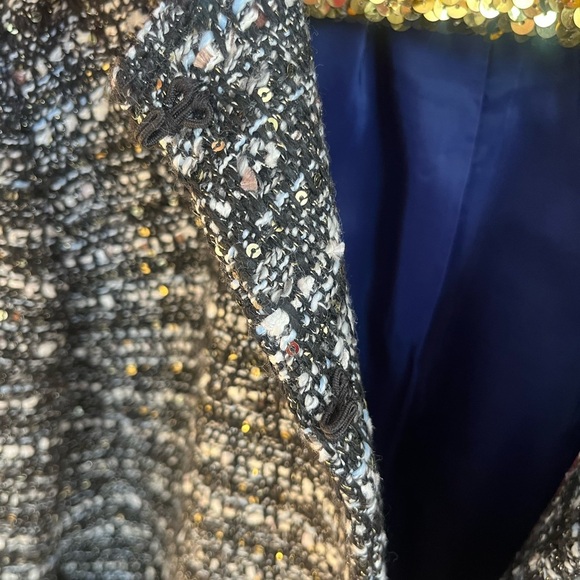 J. Crew Lady Day Jacket Metallic Sequin Tweed - Picture 6 of 12